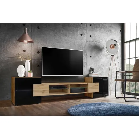 TV-Schrank Merano, Wotan/Schwarz - 3